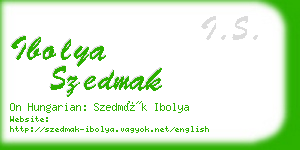 ibolya szedmak business card